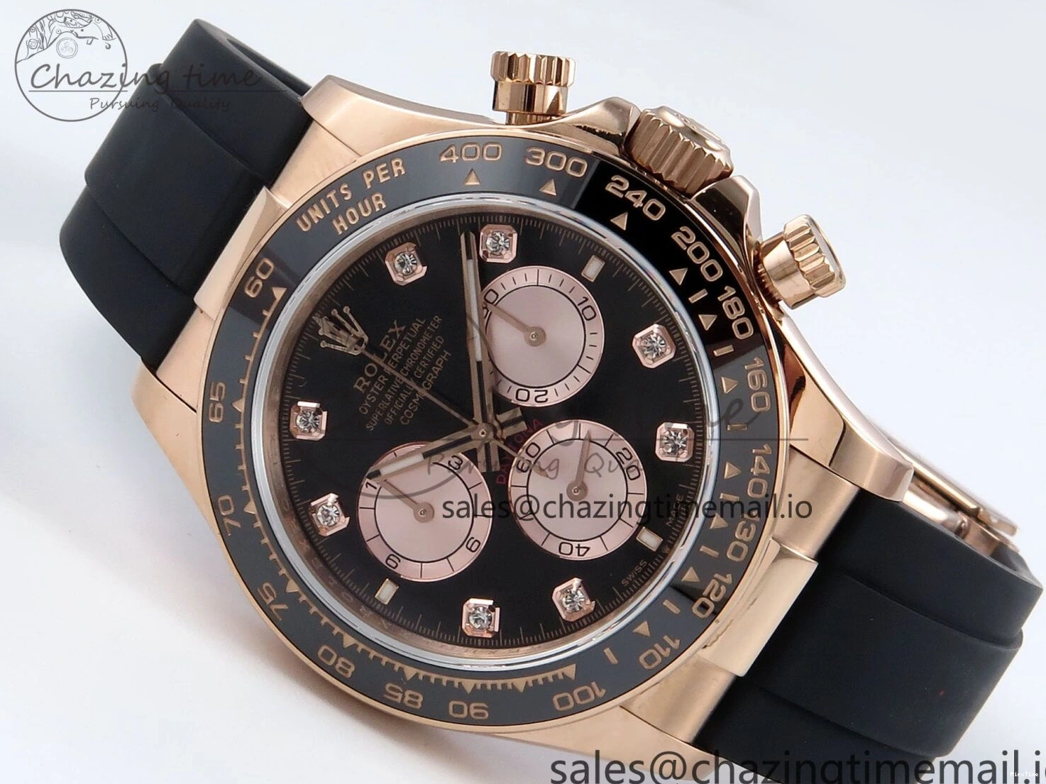 MiroTime 0516 Daytona 126515 QF 1:1 Best Edition Black RG Diamonds Dial on Oysterflex Strap SH4131 V Sophisticated 701